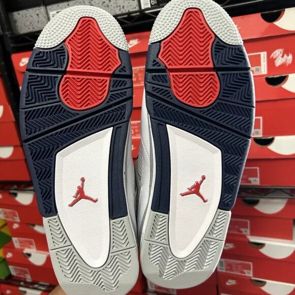 Nike Midnight Navy Air Jordan 4 Retro Blue White Gray DH6927-140 Men's FAST SHIP - Picture 4 of 6